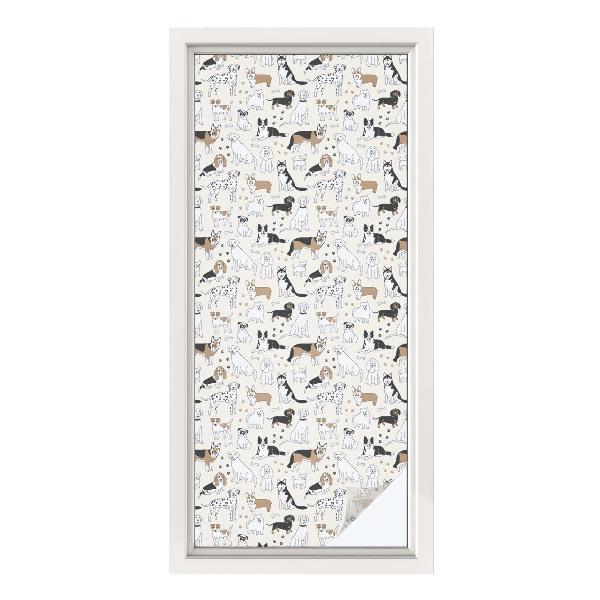 Vinil para vidro privacidade padrão vitral padrões de cachorro