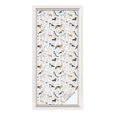 Vinil para vidro privacidade padrão vitral padrões de cachorro