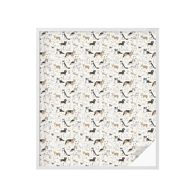 Vinil para vidro privacidade padrão vitral padrões de cachorro