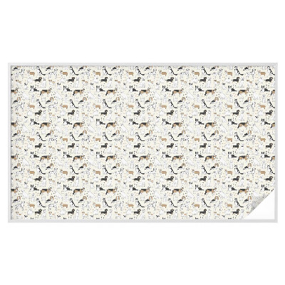 Vinil para vidro privacidade padrão vitral padrões de cachorro