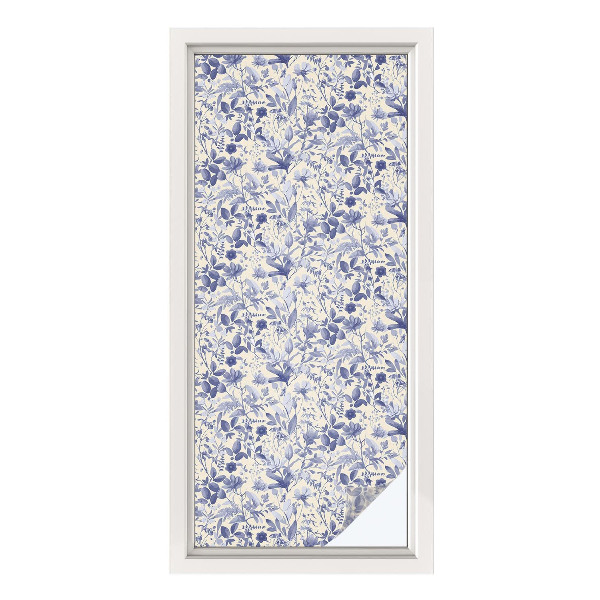 Película de privacidade para janela efeito vitral Simetria floral