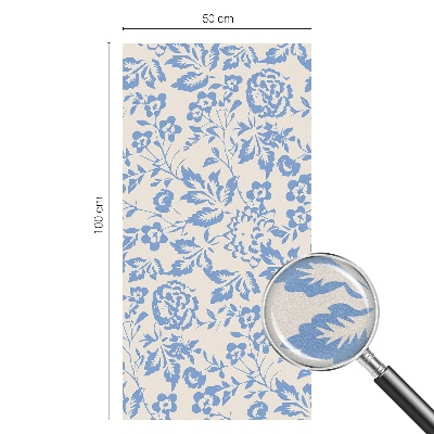 Película de vidro vitral autocolante Flores e folhas