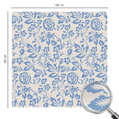 Película de vidro vitral autocolante Flores e folhas