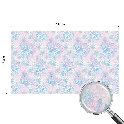 Vinil para vidro privacidade padrão vitral aquarelas florais