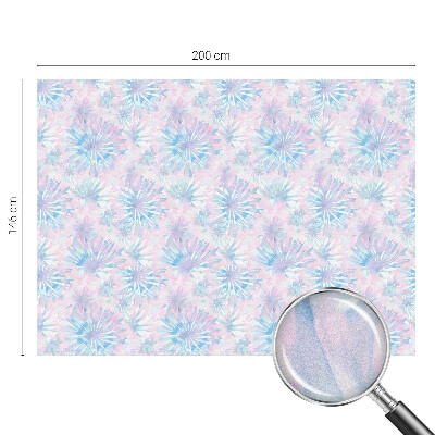 Vinil para vidro privacidade padrão vitral aquarelas florais