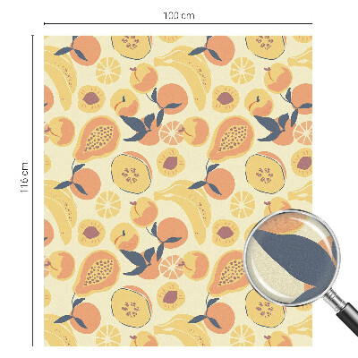 Película de privacidade para janela efeito vitral Fruta suculenta