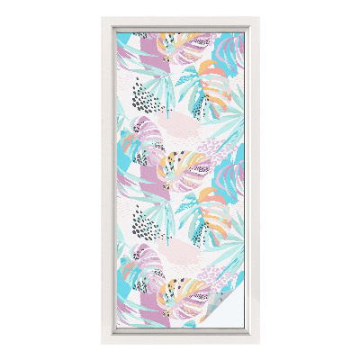 Vinil para vidro privacidade padrão vitral Selva abstrata