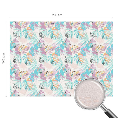 Vinil para vidro privacidade padrão vitral Selva abstrata