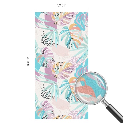 Vinil para vidro privacidade padrão vitral Selva abstrata