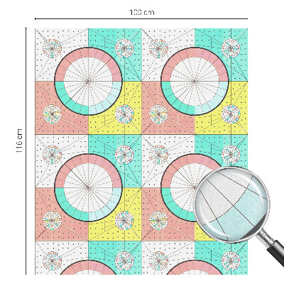 Película decorativa para janela privacidade Círculos geométricos