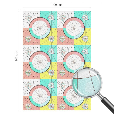 Película decorativa para janela privacidade Círculos geométricos