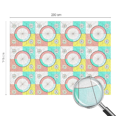 Película decorativa para janela privacidade Círculos geométricos