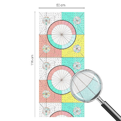 Película decorativa para janela privacidade Círculos geométricos