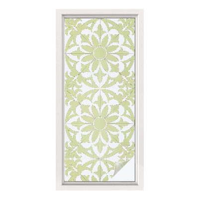 Película de vidro vitral autocolante Ornamento verde