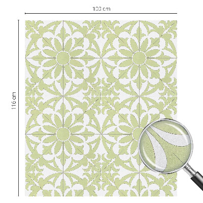 Película de vidro vitral autocolante Ornamento verde