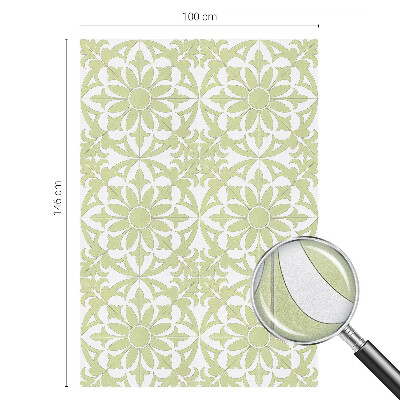 Película de vidro vitral autocolante Ornamento verde