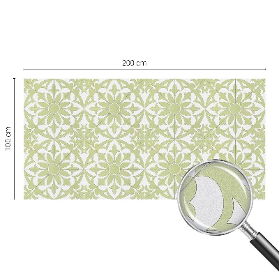 Película de vidro vitral autocolante Ornamento verde