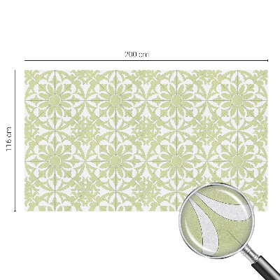 Película de vidro vitral autocolante Ornamento verde