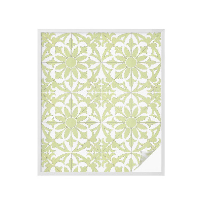 Película de vidro vitral autocolante Ornamento verde