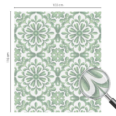 Película de vidro vitral autocolante Folhas verdes