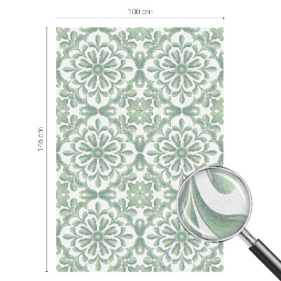 Película de vidro vitral autocolante Folhas verdes