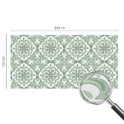 Película de vidro vitral autocolante Folhas verdes