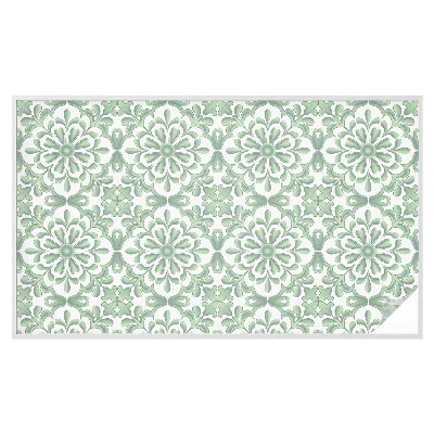 Película de vidro vitral autocolante Folhas verdes