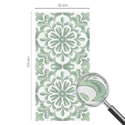 Película de vidro vitral autocolante Folhas verdes