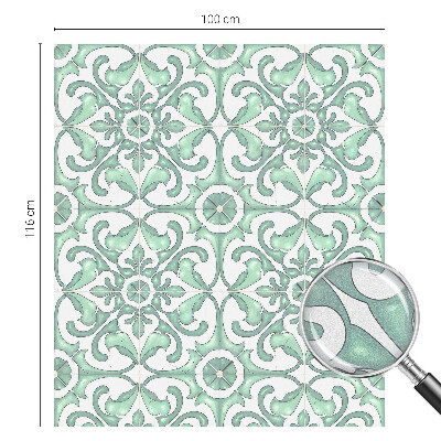 Vinil para vidro privacidade padrão vitral Simetria Verde