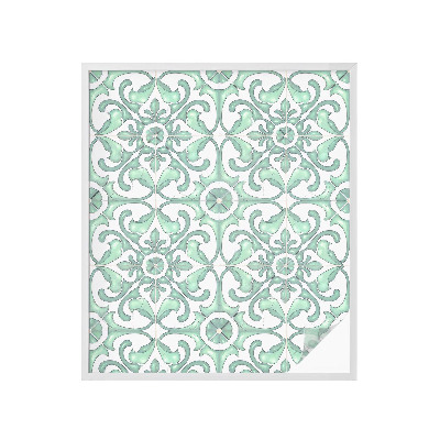 Vinil para vidro privacidade padrão vitral Simetria Verde