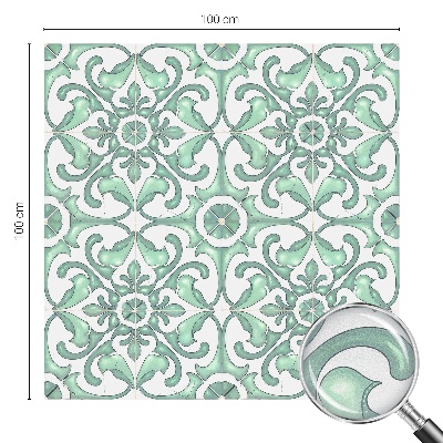 Vinil para vidro privacidade padrão vitral Simetria Verde