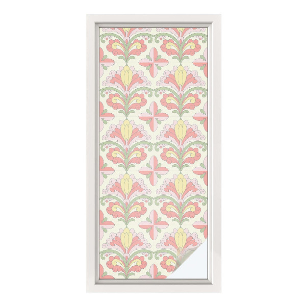 Película de privacidade para janela efeito vitral Elegância vegetal