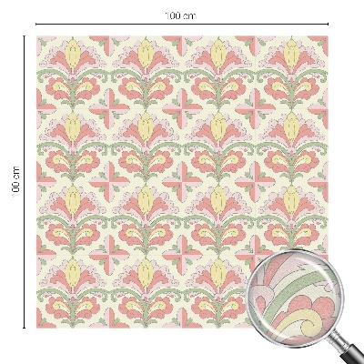 Película de privacidade para janela efeito vitral Elegância vegetal