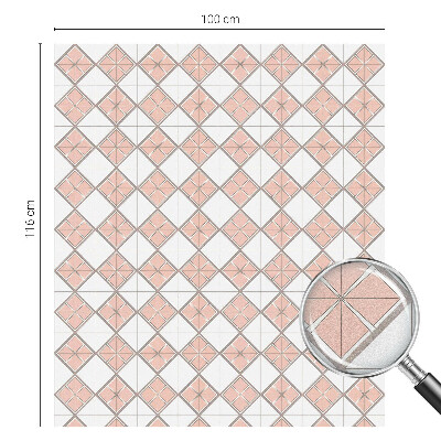 Vinil para vidro privacidade padrão vitral Losangos geométricos