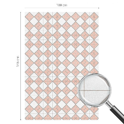 Vinil para vidro privacidade padrão vitral Losangos geométricos