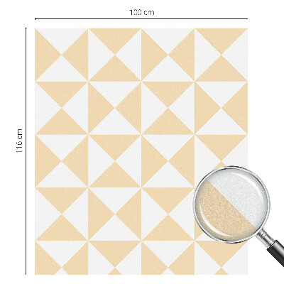 Película de vidro vitral autocolante Triângulos geométricos