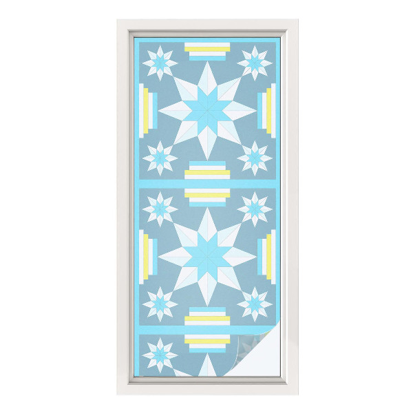 Película decorativa para janela privacidade Padrão de estrela