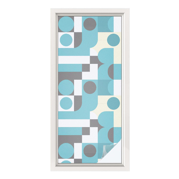 Película de privacidade para janela efeito vitral Padrões geométricos