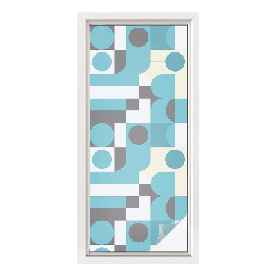 Película de privacidade para janela efeito vitral Padrões geométricos