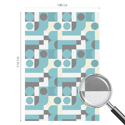 Película de privacidade para janela efeito vitral Padrões geométricos