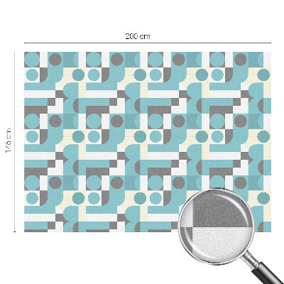Película de privacidade para janela efeito vitral Padrões geométricos