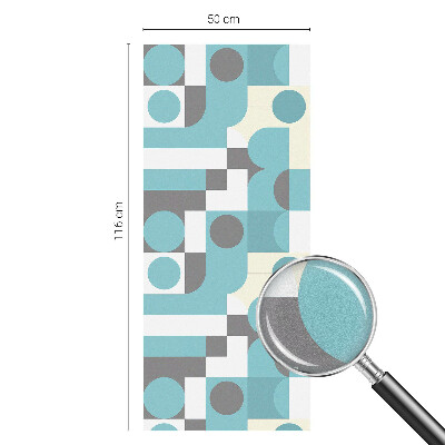Película de privacidade para janela efeito vitral Padrões geométricos