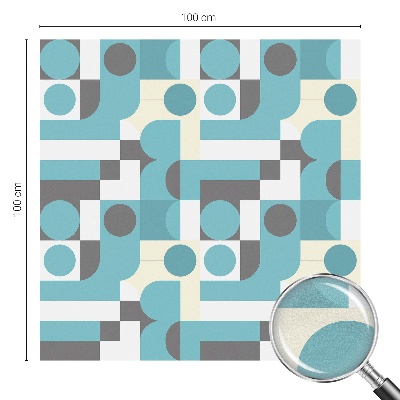 Película de privacidade para janela efeito vitral Padrões geométricos