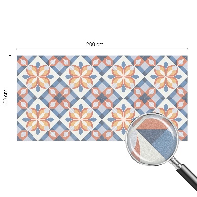 Película de vidro vitral autocolante Simetria colorida