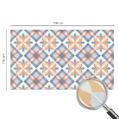 Película de vidro vitral autocolante Simetria colorida