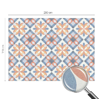 Película de vidro vitral autocolante Simetria colorida