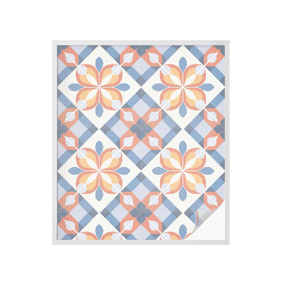 Película de vidro vitral autocolante Simetria colorida