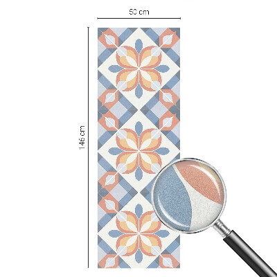 Película de vidro vitral autocolante Simetria colorida