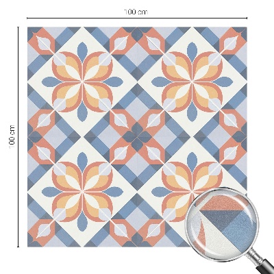 Película de vidro vitral autocolante Simetria colorida