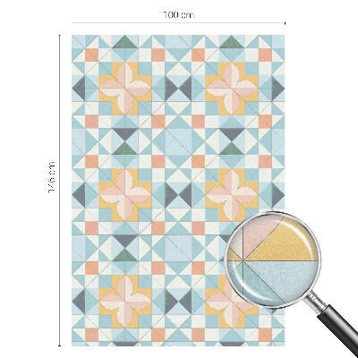 Película decorativa para janela privacidade Geometria colorida